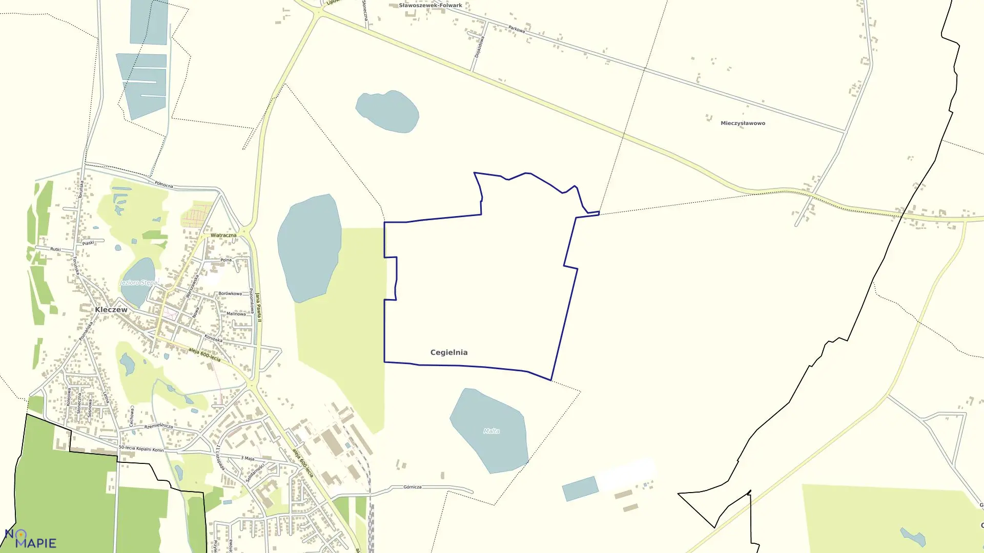 Mapa obrębu CEGIELNIA w gminie Kleczew